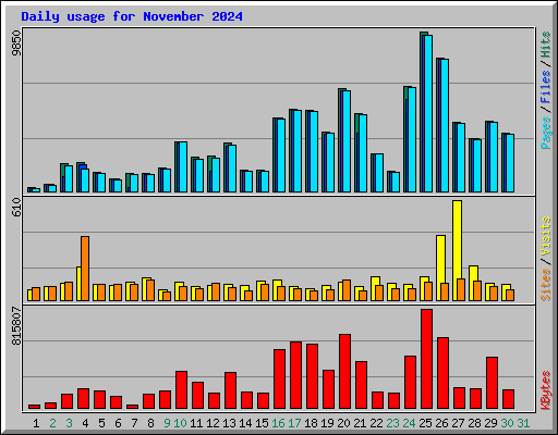 Daily usage for November 2024